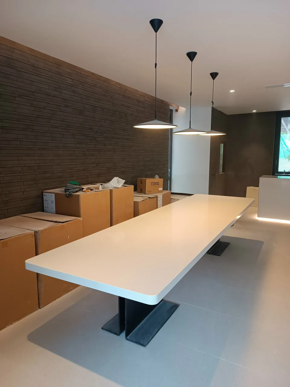 Artificial Stone Sheets Surface Surface Solid Modified Acrylic Sale Long Office Table