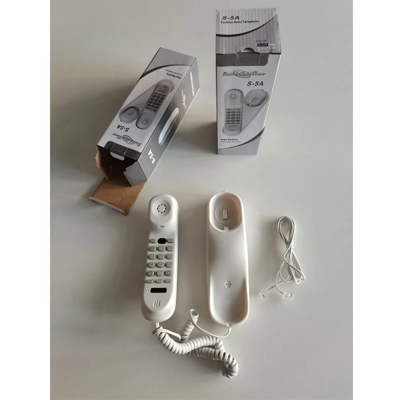 Stock Phones Slim Wired Phone Portable Trim Line Analog Telephone