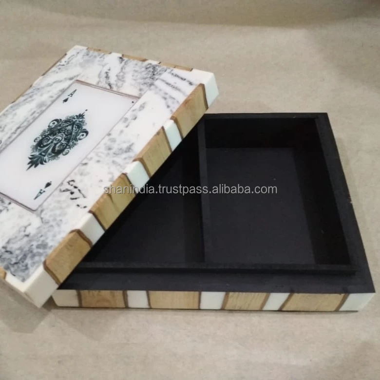 playing Cards High quality handmade Wood Resin playing card box