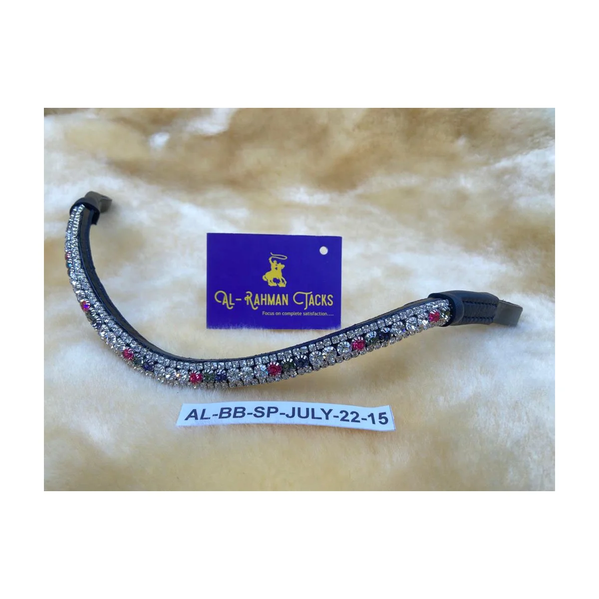 OEM ODM HORSE LEATHER BROWBAND FANCY DIAMANTE JEWELLED DESIGNER BROWBAND FOR HORSE SHOWS BULK MANUFACTURER FROM INDIA