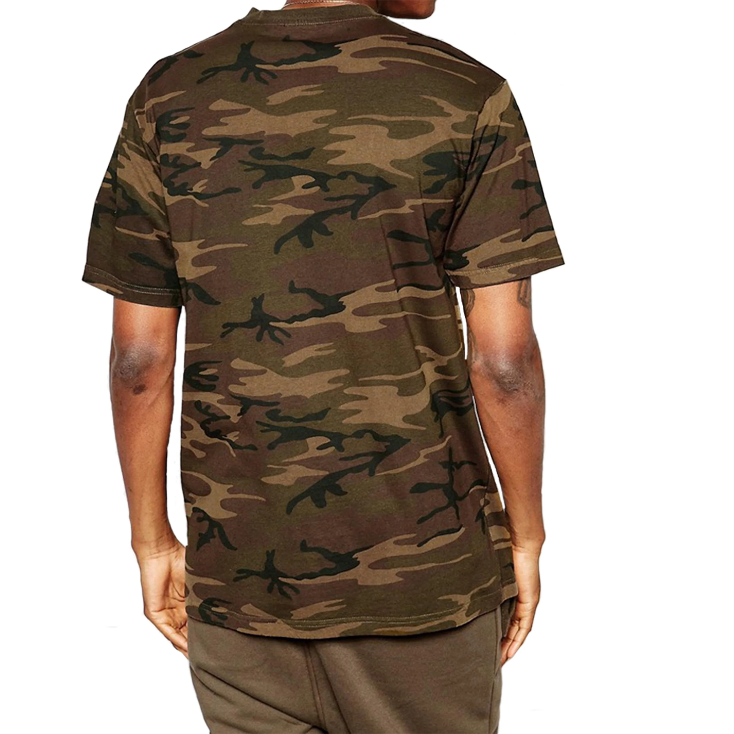 Comfortable supper cotton round neck regular shape customized all over kemo printed men t shirt man clothing wholesales BD