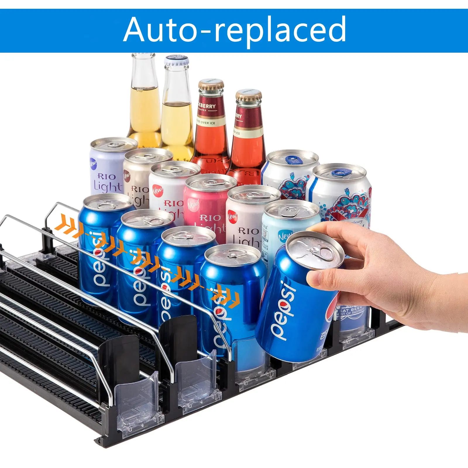 Adjustable Shelf Divider Push System Cigarettes Display Rack Automatic Refill Pushing Bottle Pusher for Smoke Shop Showcase