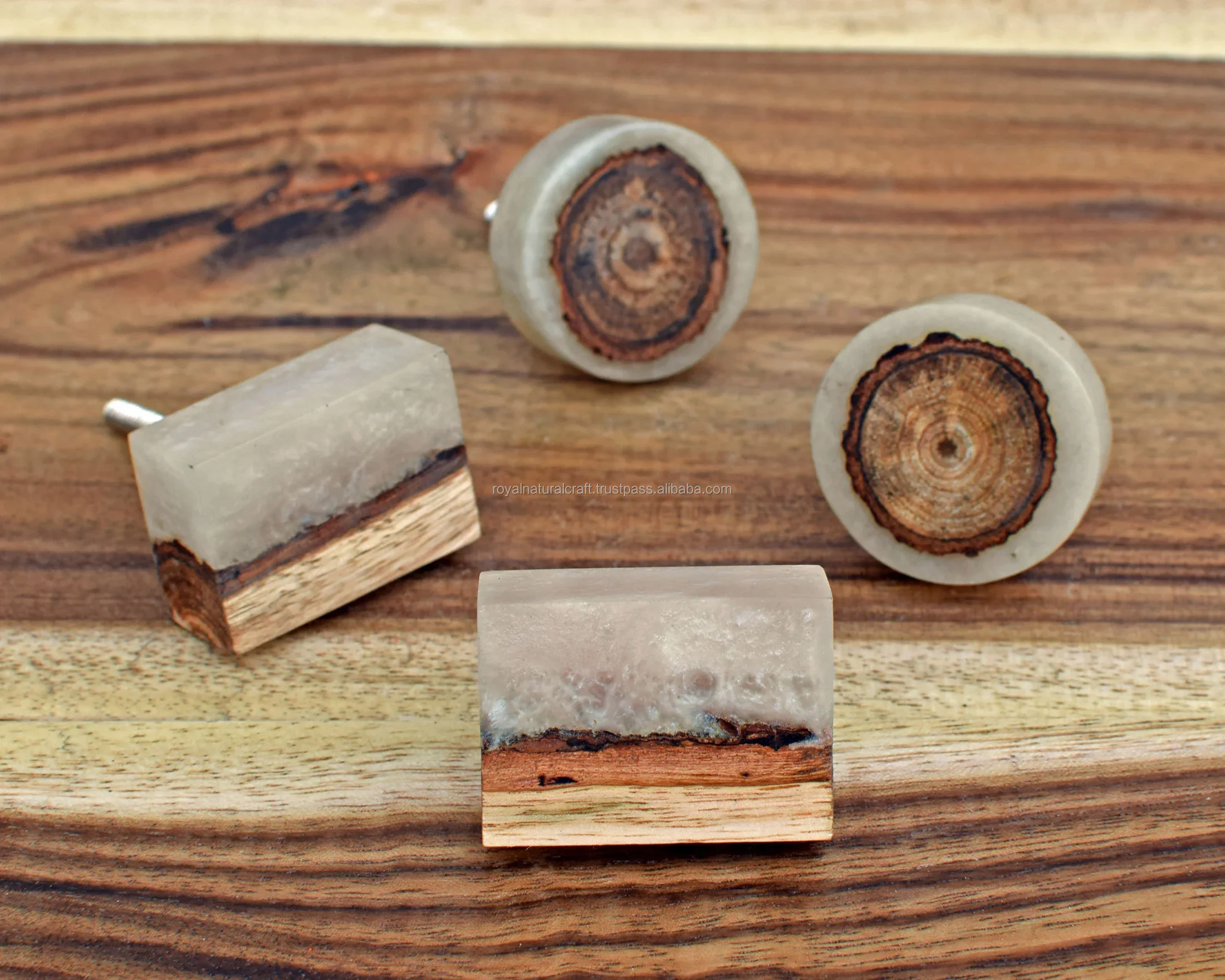 best quality luxury handmade wood resin knobs items Natural wooden stone & Door Knobs Hardware accessory made in India