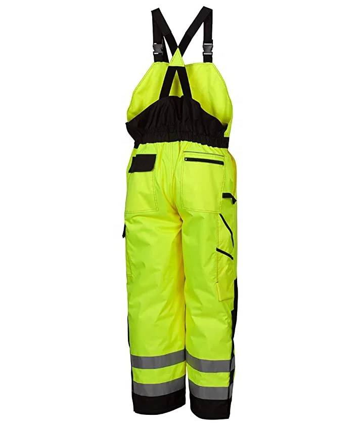 Safety Winter Bib Work Pants Lime Green Overall Bib 2021 Top Quality Work Bib Pants