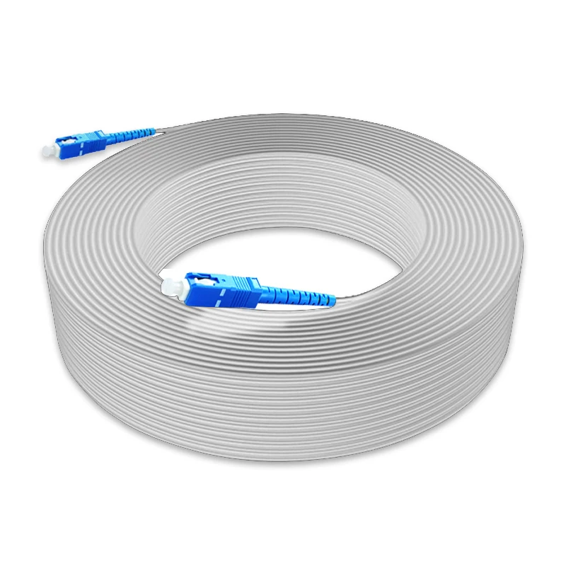 FTTH Communication Cables Simplex Indoor Outdoor G657A1 G652D SC UPC to SC UPC 50m 100m Fiber Drop Patch Cord