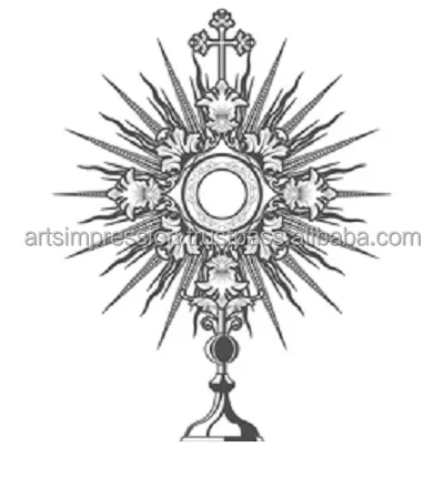 stylish amazing monstrance brass mirror monstrance Unique church product India 2024 handmade factory arts impression  hot sell