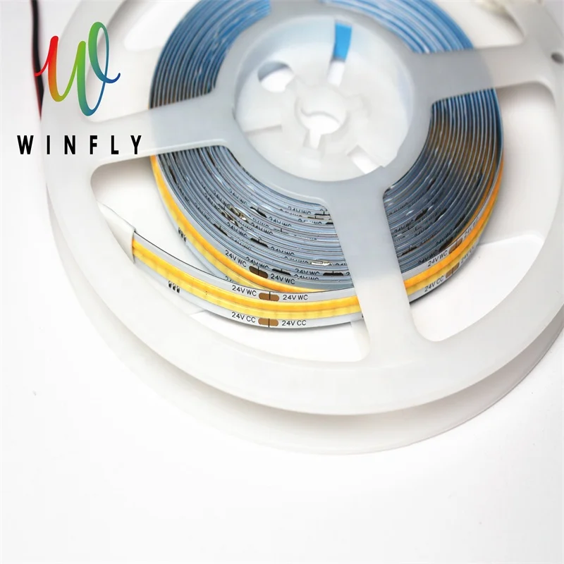 Лидер продаж 2021, Светодиодная лента COB 504 LED, гибкая светодиодная лента высокой плотности COB, 12 В постоянного тока, 24 В, RA90, 3000K, 4000K, 6000K, Светодиодная лента 5 м/лот