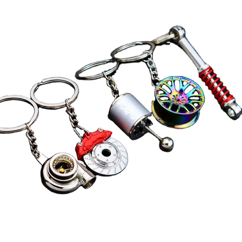 2024 Hot Selling Metal Car Keychains Wheel Hub Brake Disc Gearbox Blower-Unique & Stylish Keychains