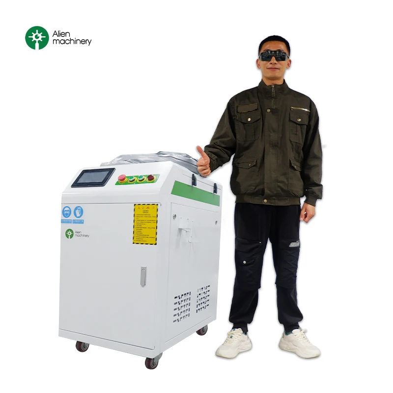 China Brand HANTENCNC Rubber/tire Mold Cleaning 1000w 1500w 3000w Continuous Fibre Laser Cleaning Machine