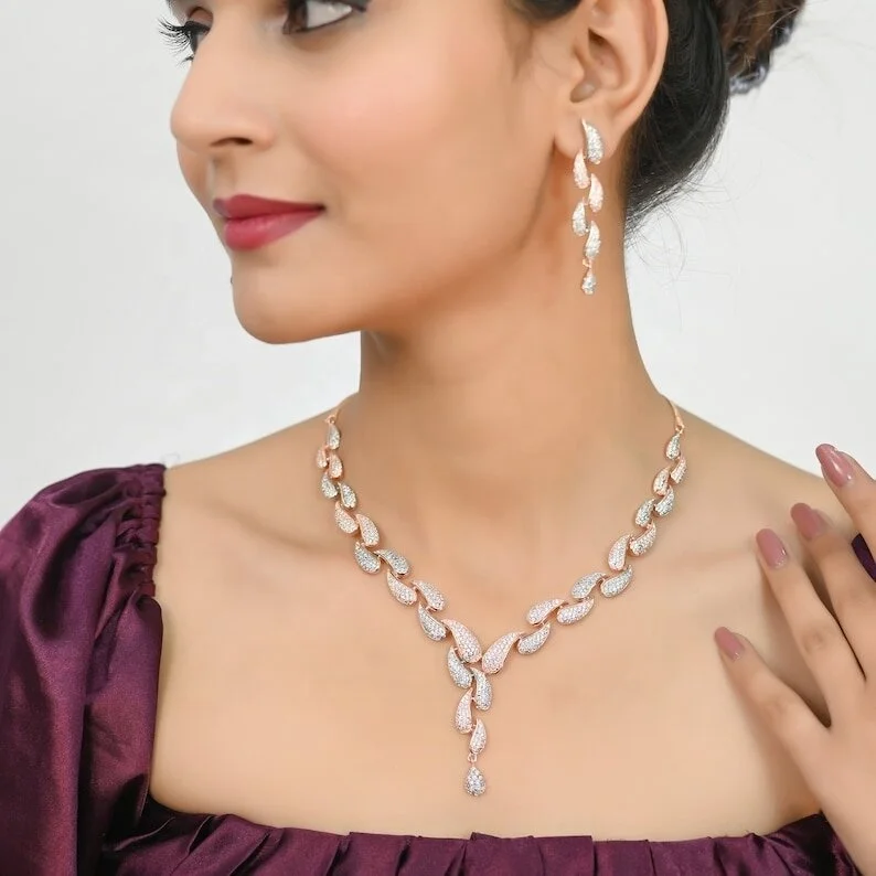 New Collection Real Diamond Jewelry Set for Women Party and Wedding Wear Available at Affordable Price