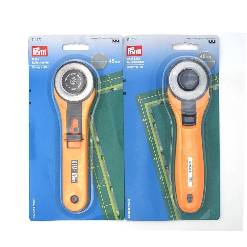 Factory Price Prym Olea Ergonomic Soft Handle Rotary Cutter Maxi 45mm Handicraft Tools Sewing Accessories