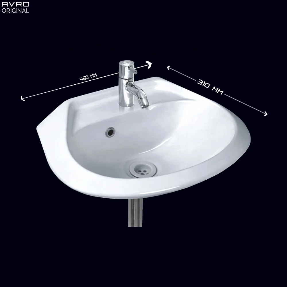 Luxury Modern Style shelly Wall Hung wash Basin Domestic Purpose Ceramic Wall Hung Wash Basin Sinks
