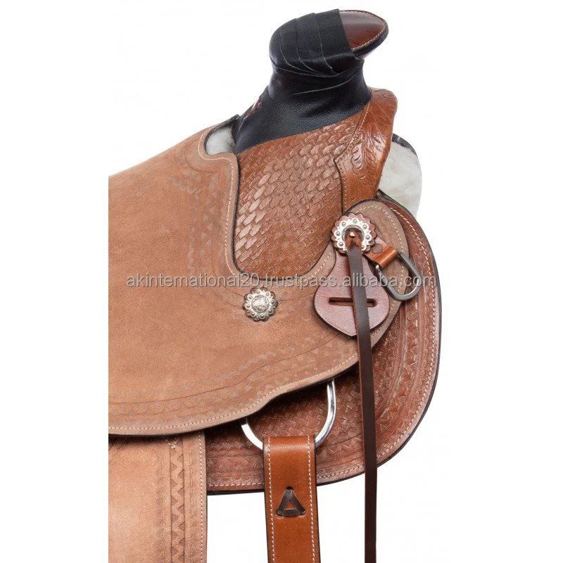 Top Trending Heavy Duty Western Roping Wade Tree Ranch Working Leather Tooled Horse Saddle Tack 16 Manufacturing From India