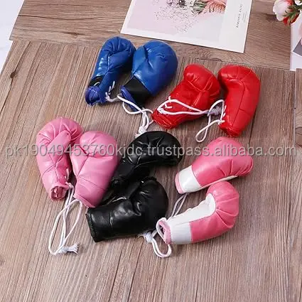 Miniature Boxing Gloves and Hanging Bag Decorative Sporting Accessories and Keychains for Home Use