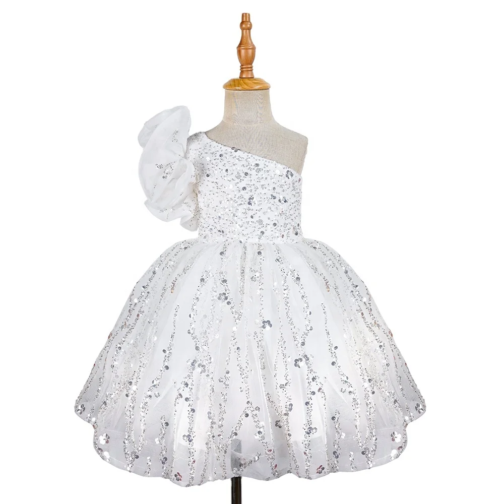 Flower Smocked New Girl Kids Dress For Girls White Party Dresses