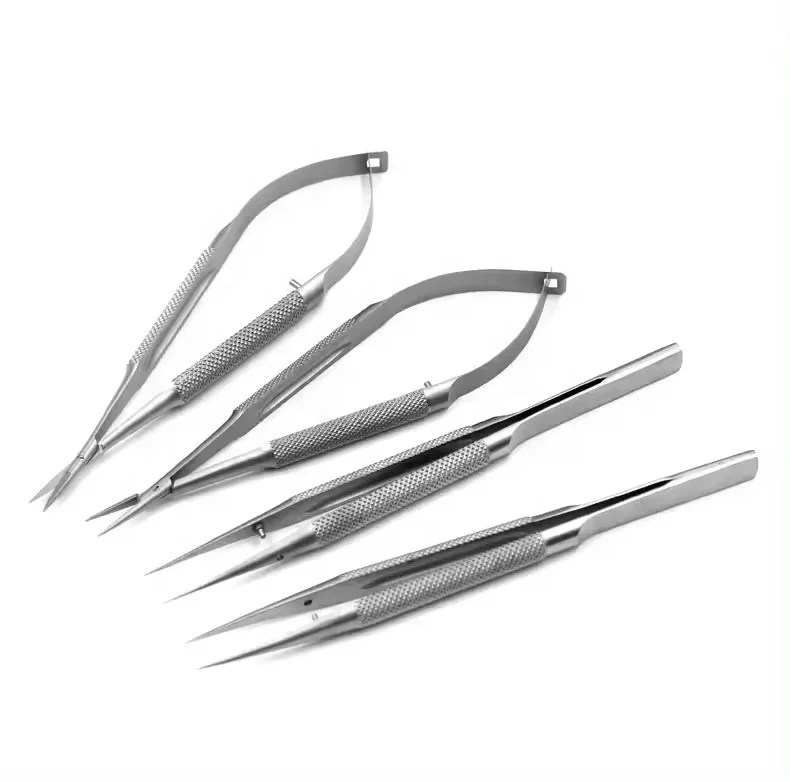 KKZ Microsurgery Eye Surgery Instrument Set Best Quality Stainless Steel Ophthalmic Instruments Optic Surgical Tools Manual Use