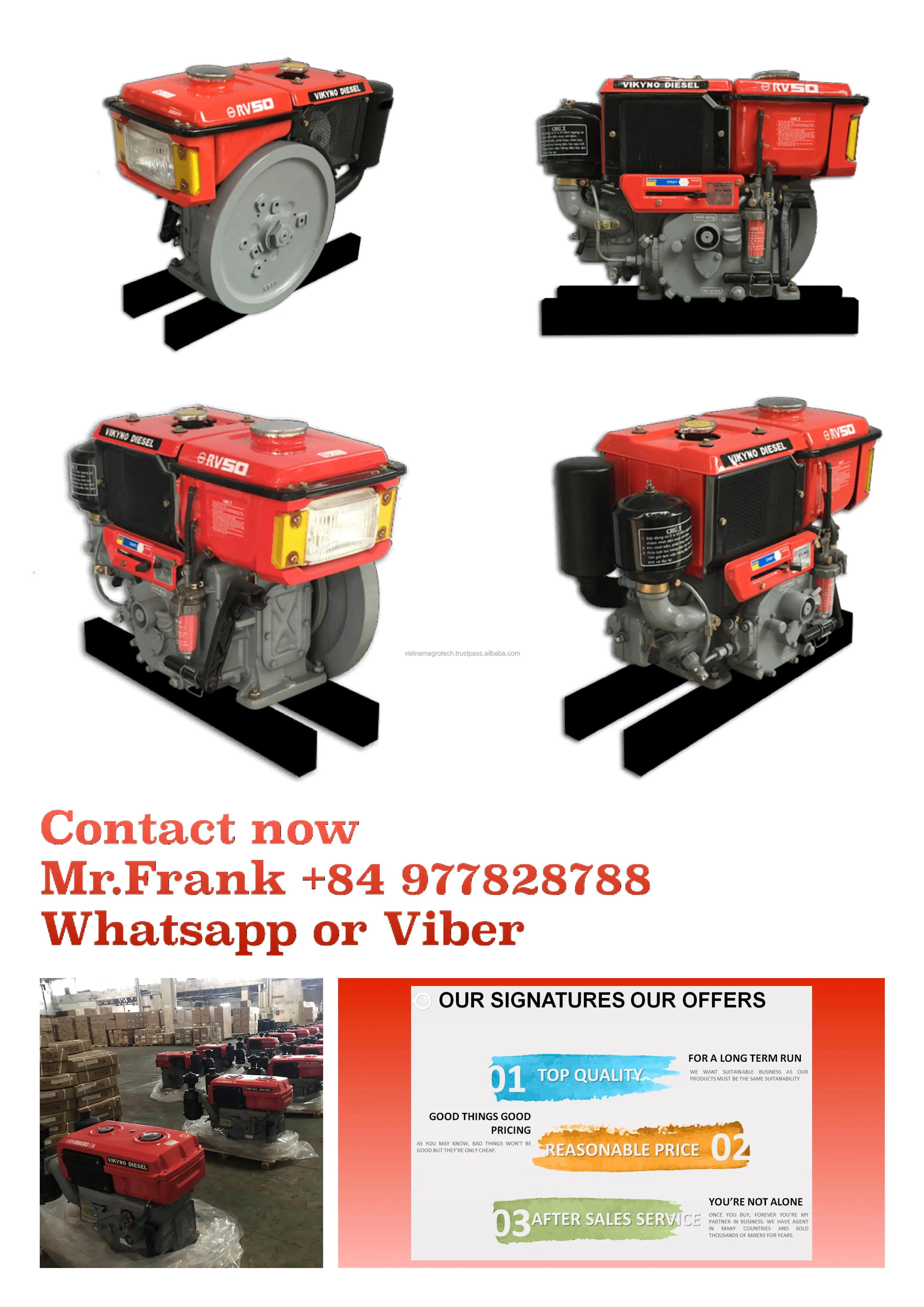 Vikyno Diesel Engine RV125 diesel price good price 1 cylinder diesel engine for multiple purposes