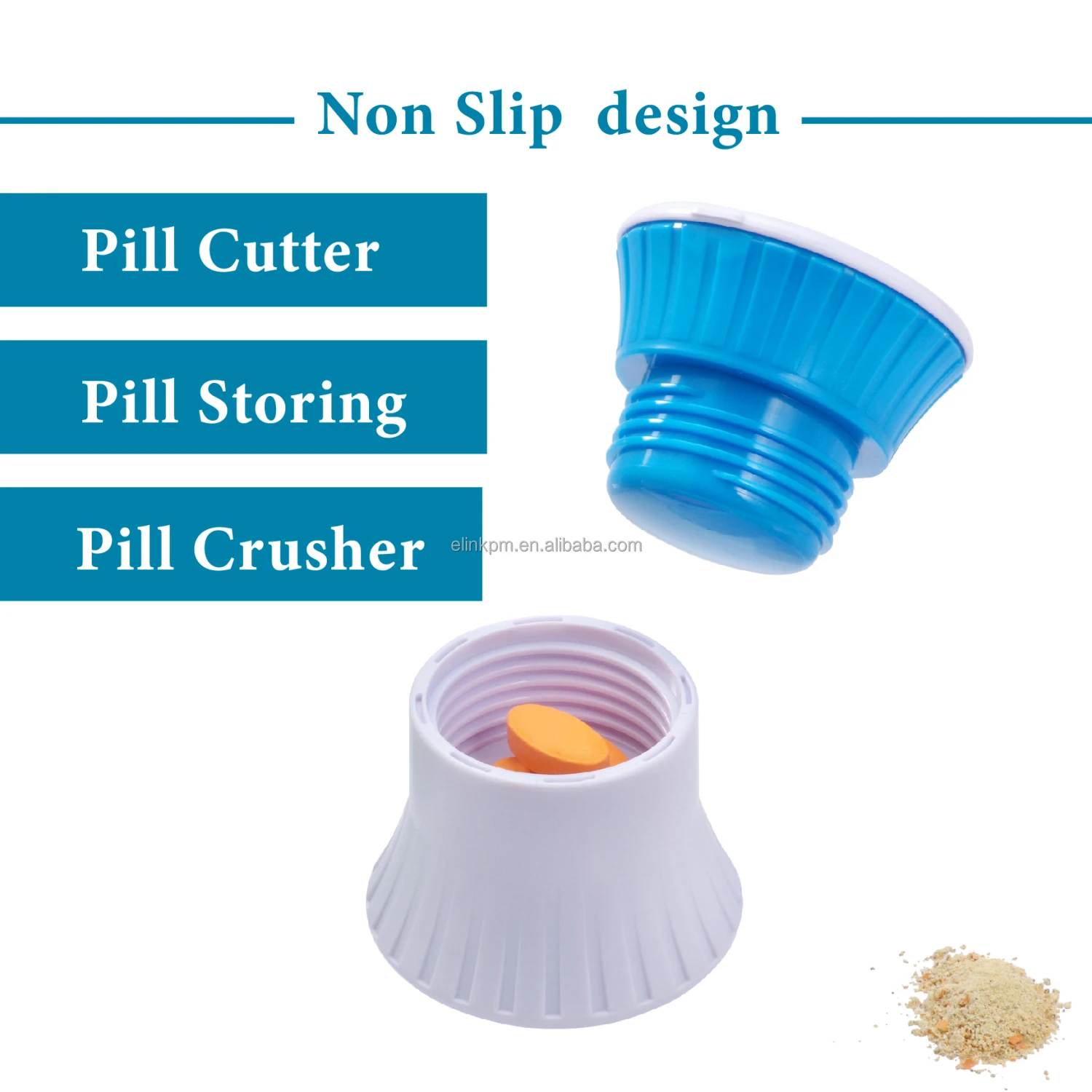3 In 1 Pill Cutter With Pill Case