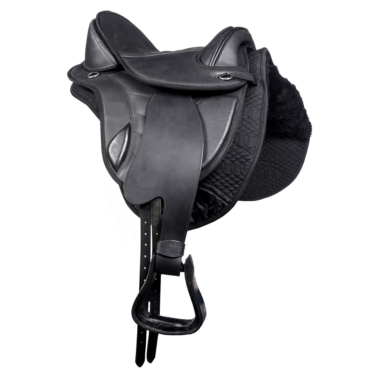 Leather Horse Saddle Durable Treeless English Horse Saddle At Factory Price horse riding saddlery goods