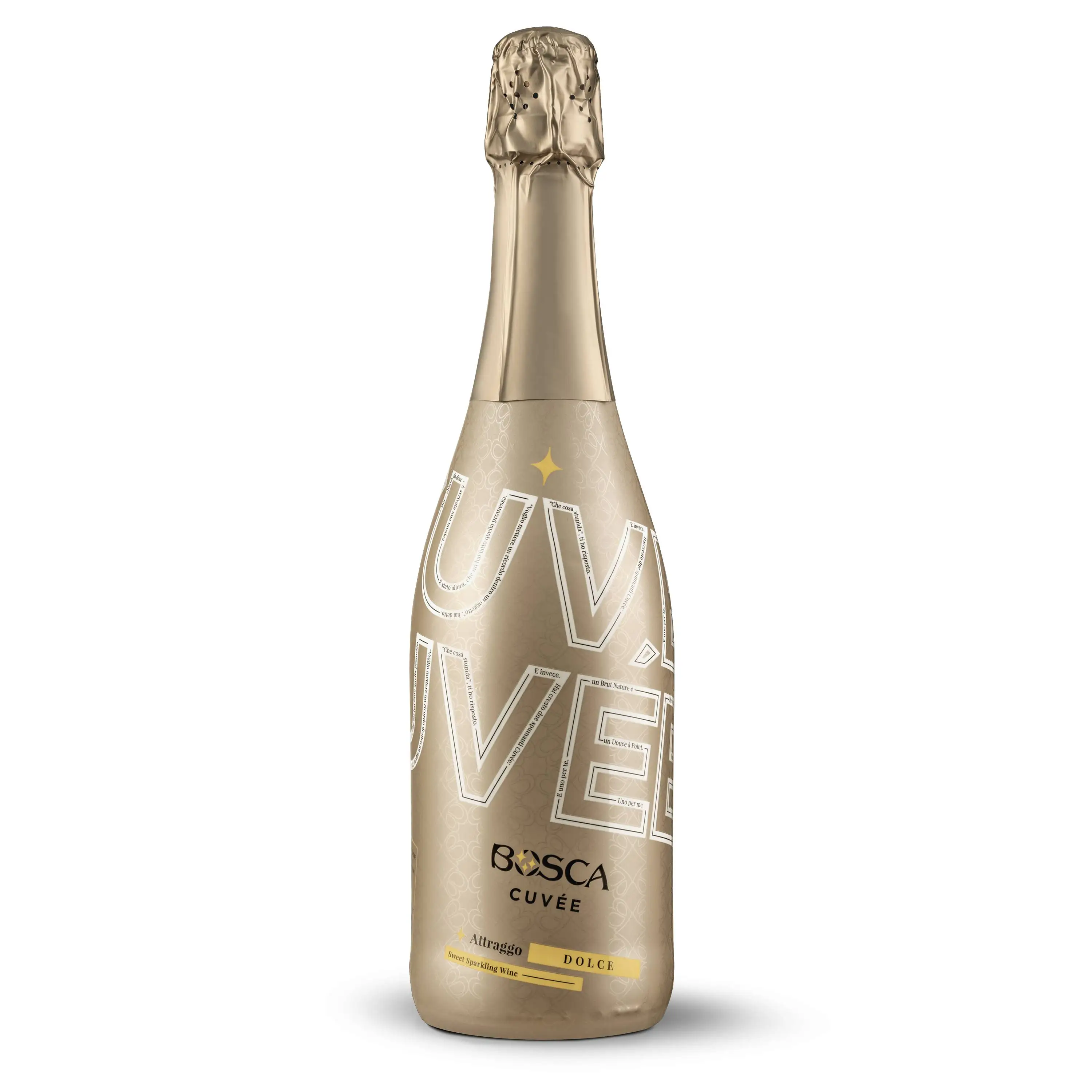 Premium Quality Italian CUVEE ATTRAGGO Sweet Sparkling White Wine | Alcoholic Beverage Dessert Wine