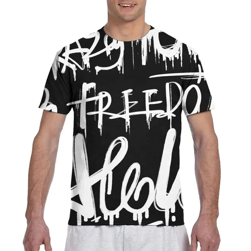 Supply Oem Quick Dry All Over Full Print Own Design Full Sublimation T Shirts Polyester