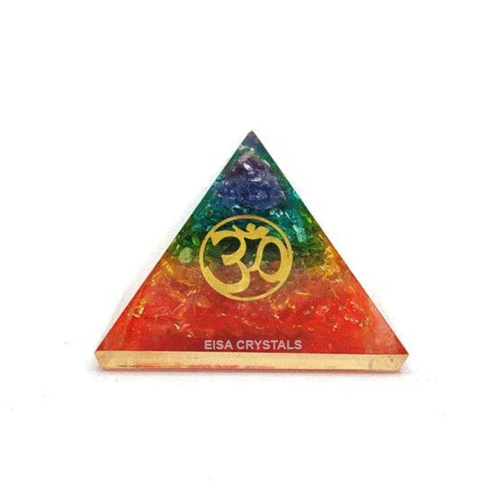 Hot selling 7 Chakra Crystals Orgone Pyramid Reiki Healing Orgonite Pyramid Energy Healing Crystals Spiritual Buy Online Store