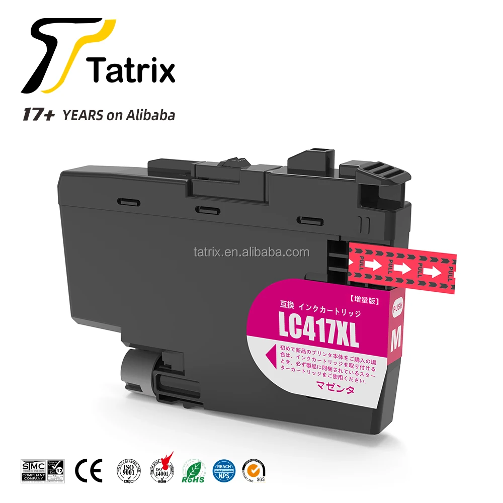 Tatrix LC417XL LC417 Премиум Цвет Совместимость принтера чернильный картридж для Brother HL-J7010CDW MFC-J5800CDW MFC-J7600CDW