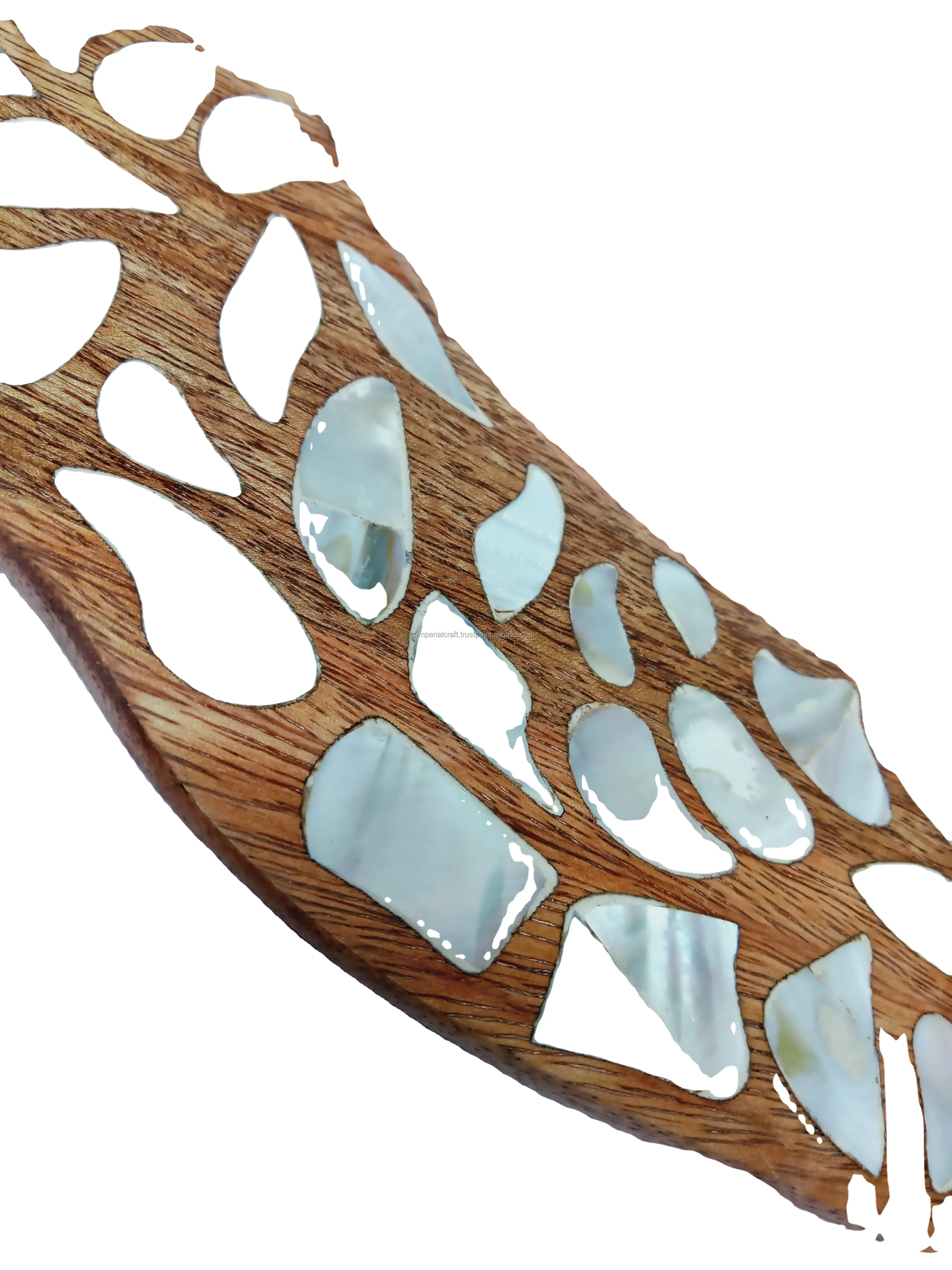 NEW LEAFY DESIGN ACACIA WOOD AND MOTHER OF PEARL SERVING TRAY CHOCOLATE DRY FRUITS SERVING TRAY