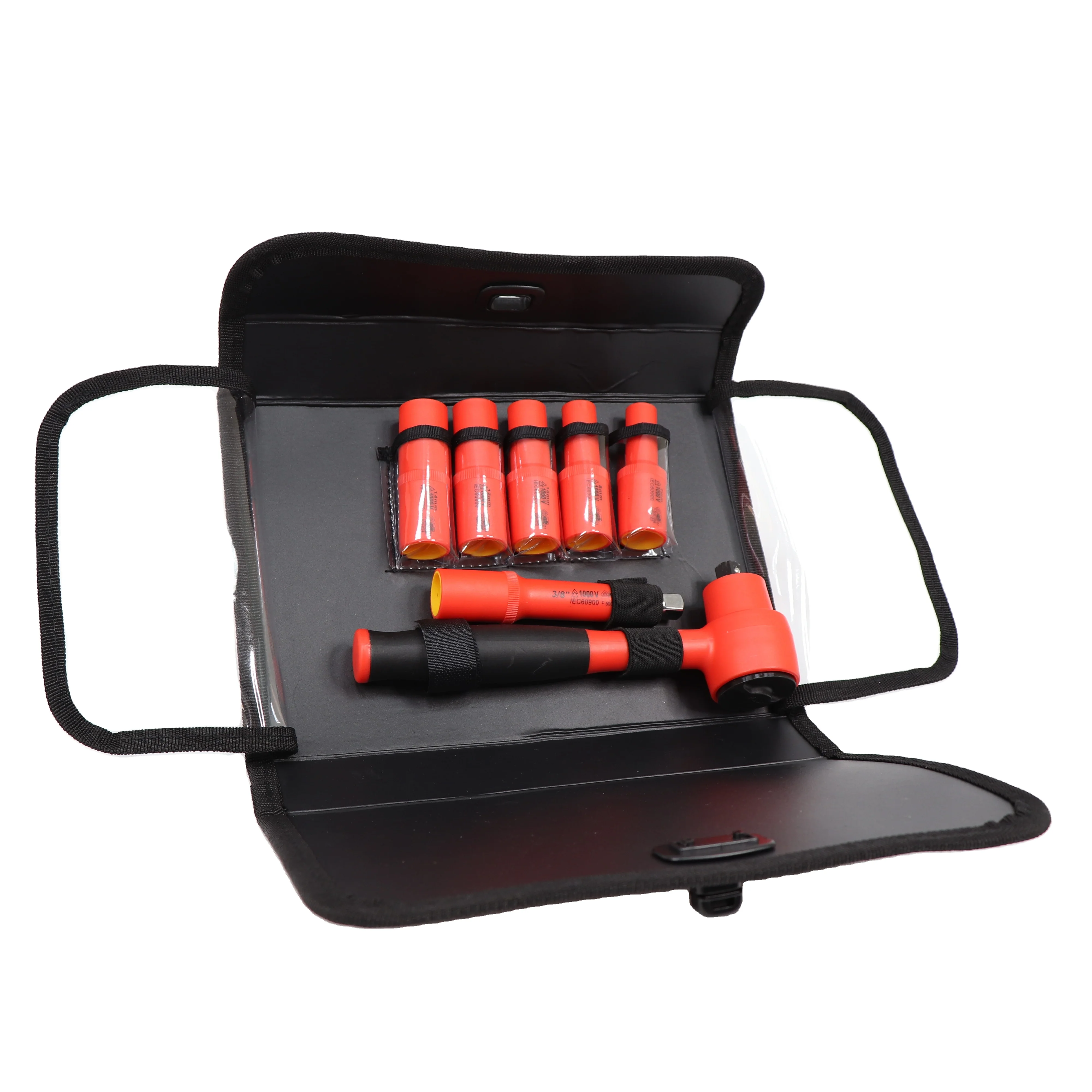 8pcs 1000V Insulated 3/8'DR. Reversible Ratchet Set Electrician tool set