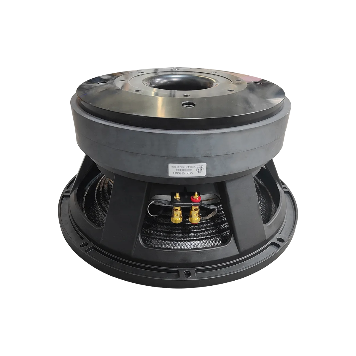 15inch big power loudspeaker 300mm ferrite magnet 6inch voice coil subwoofer with carbon fiber cone, dual magnets bass