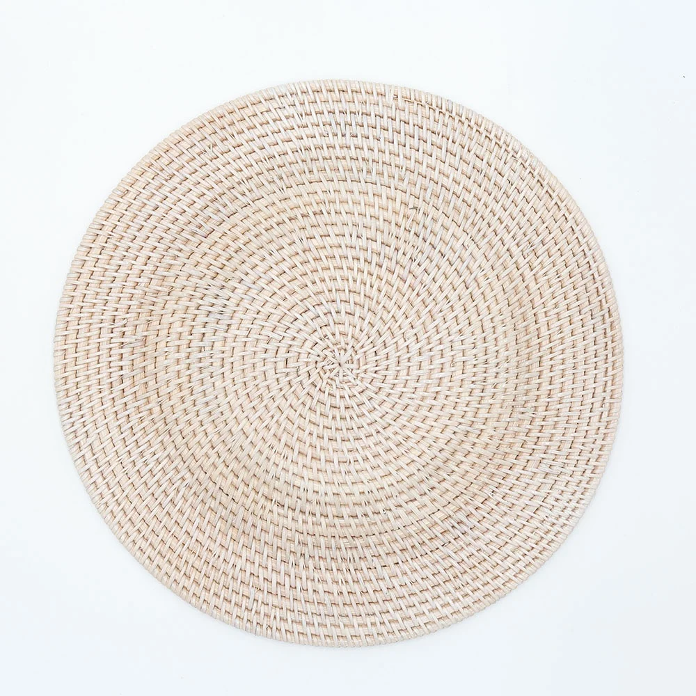 Hot Trending Color Creative Factory Direct Sales Rattan Woven Placemat Wedding Placemat Dinnerware Sets Mats Pads From Vietnam