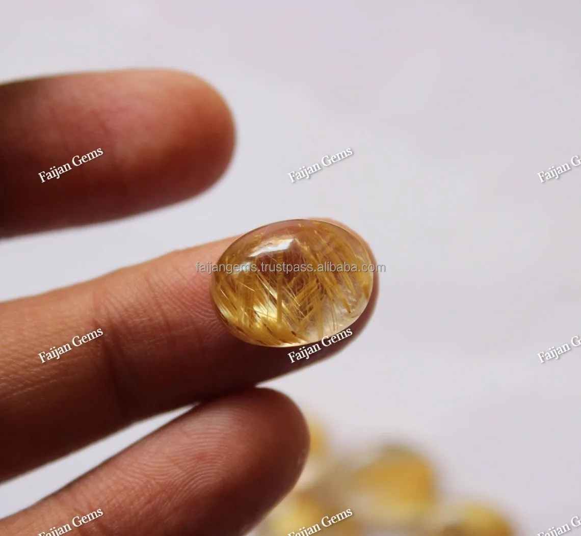 Натуральный Золотой Рутиловый Кварц драгоценный камень зеленый кабошон золотой оптовые поставки