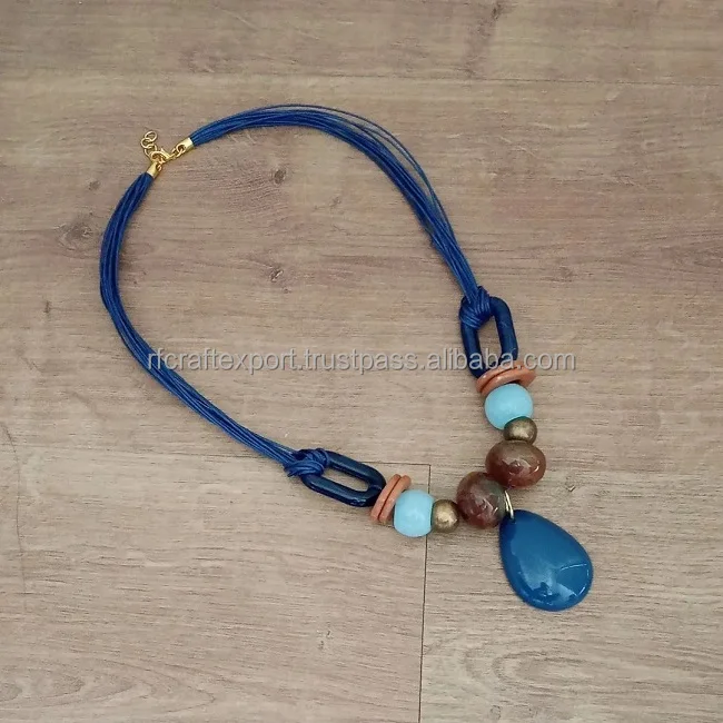 Latest Design Handmade Resin Necklace For Women fashionable Jewelry accessories from India by RF Crafts