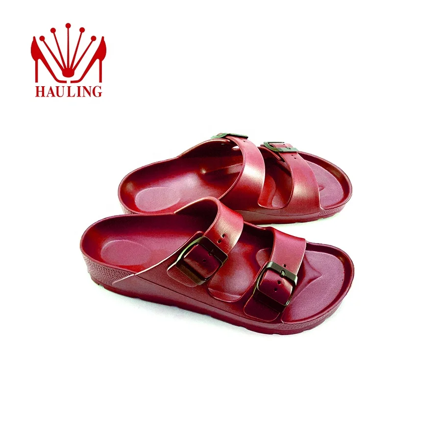 2020 custom logo design summer shoes gent slipper sandals man, adjustable buckle casual black slippers EVA sandals for men