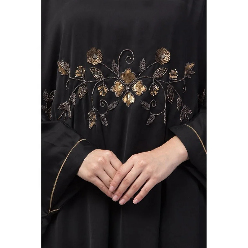 Premium Modest Muslim Dress Silky Kaftan Dubai Turkey Muslim Girdle Robe Islamic Clothing Clossed Satin Abaya Dress