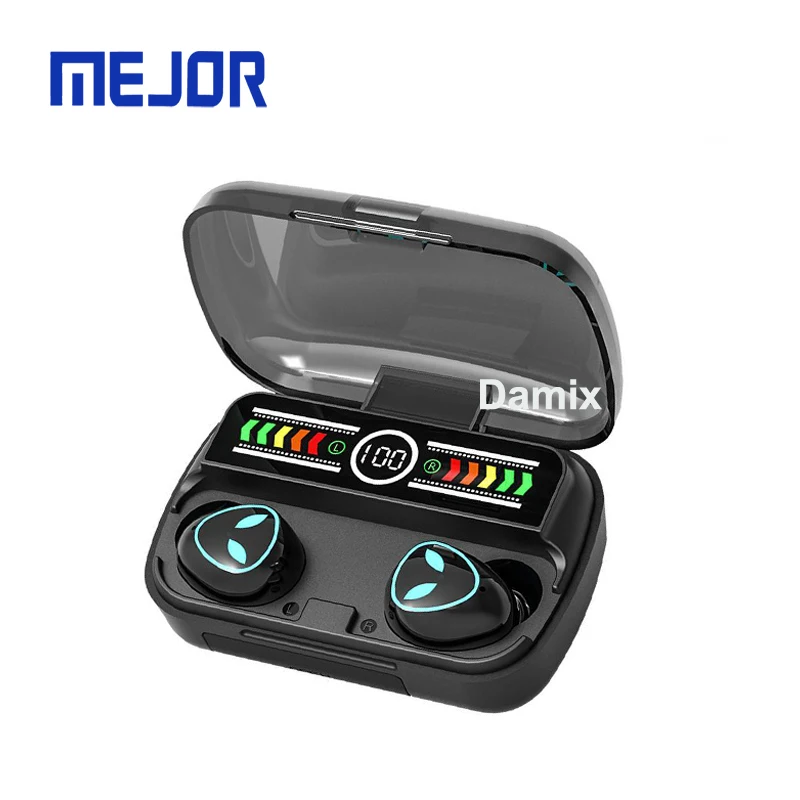Damix digital display headphone AS-07 Powerbank Gaming earphone TWS Earbud M20 wireless game headset