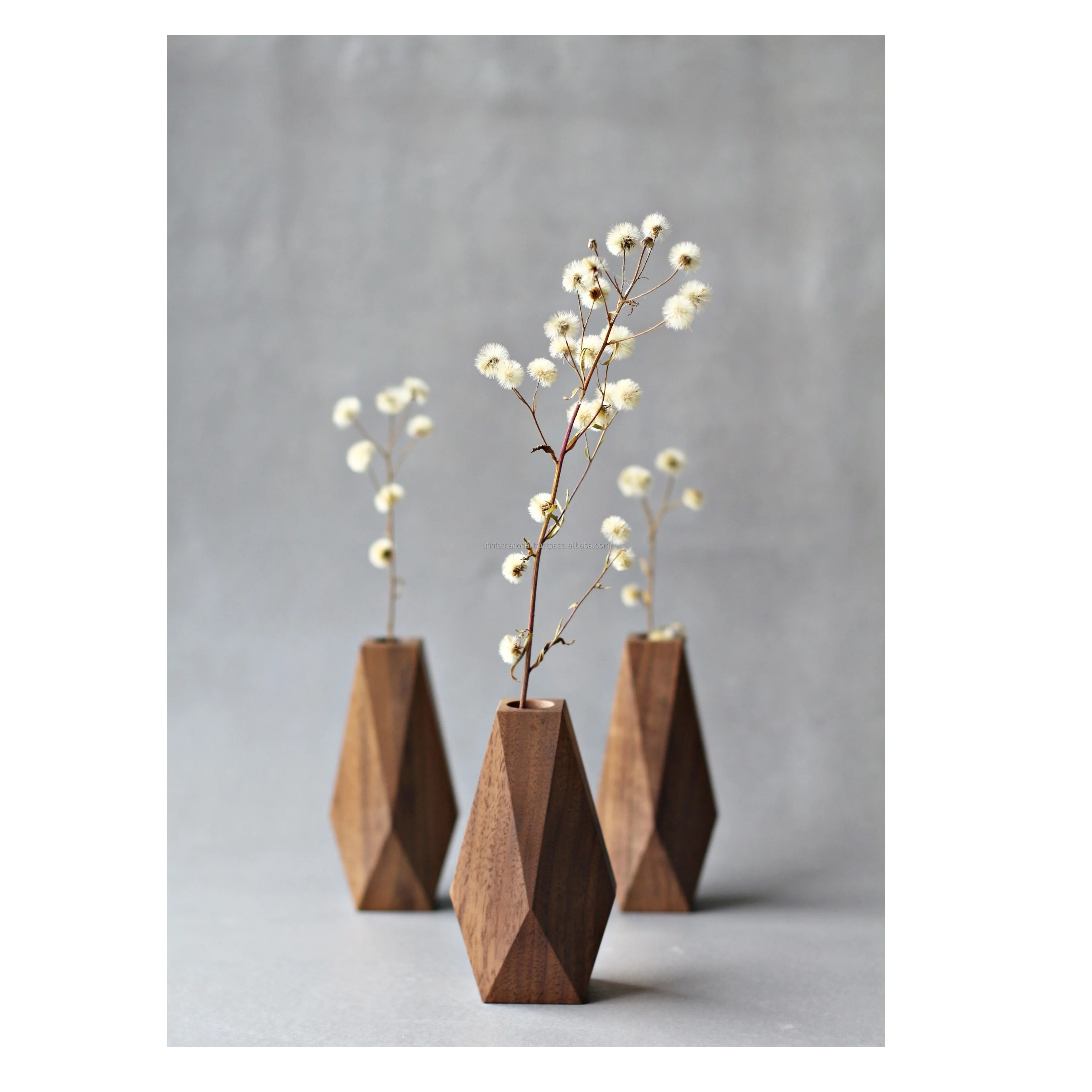 Wooden best quality butter flower vase  low  piece and Acacia Wooden Flower Pot Planter wood home garden use