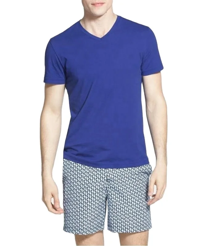 V neck Plain dyed Cotton spandex t-shirt for Men Fitted Gym apparel plain Custom private label Apparel factory fashion tee-shirt