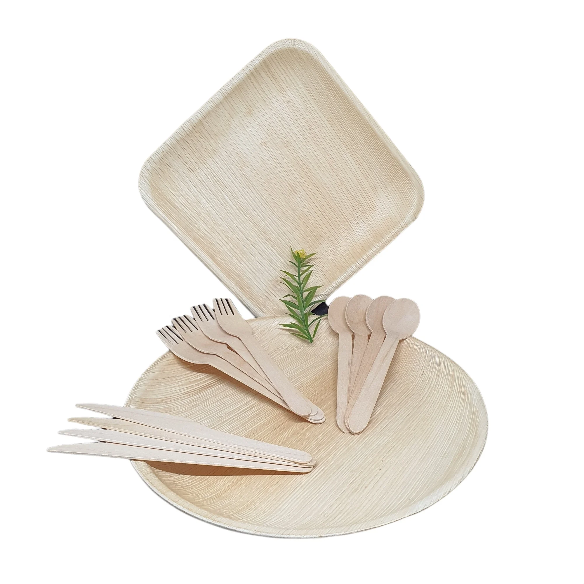 Vietnam Factory Disposable Plate Palm Leaf Plate Decorative Disposable Plates Big Selling Amazon Tray