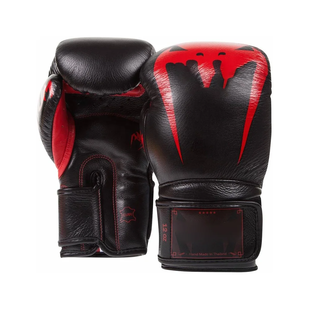 Boxing Training Gloves custom design leather red molding liner boxing gloves  top quality