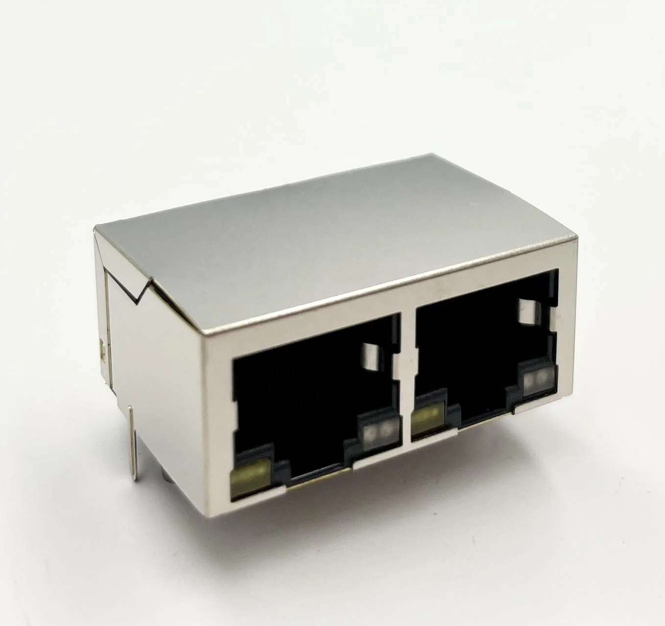 1x2 порта RJ45 8P8C Ethernet разъем Tab вниз экранированный со светодиодным сетевым разъемом LAN для Cat5 Cat5e Cat6 Cat7