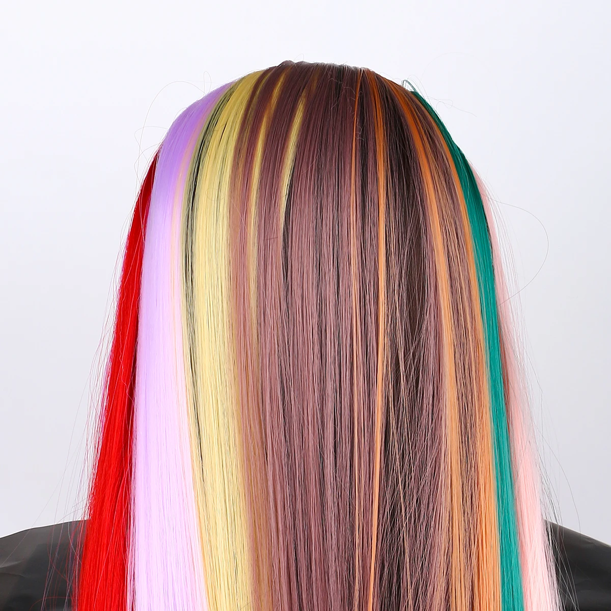 Pack of 6 Strands for Clip-In 50 cm Fake Hair Coloured Extensions Glitter StrandsAccessories for Party Hair