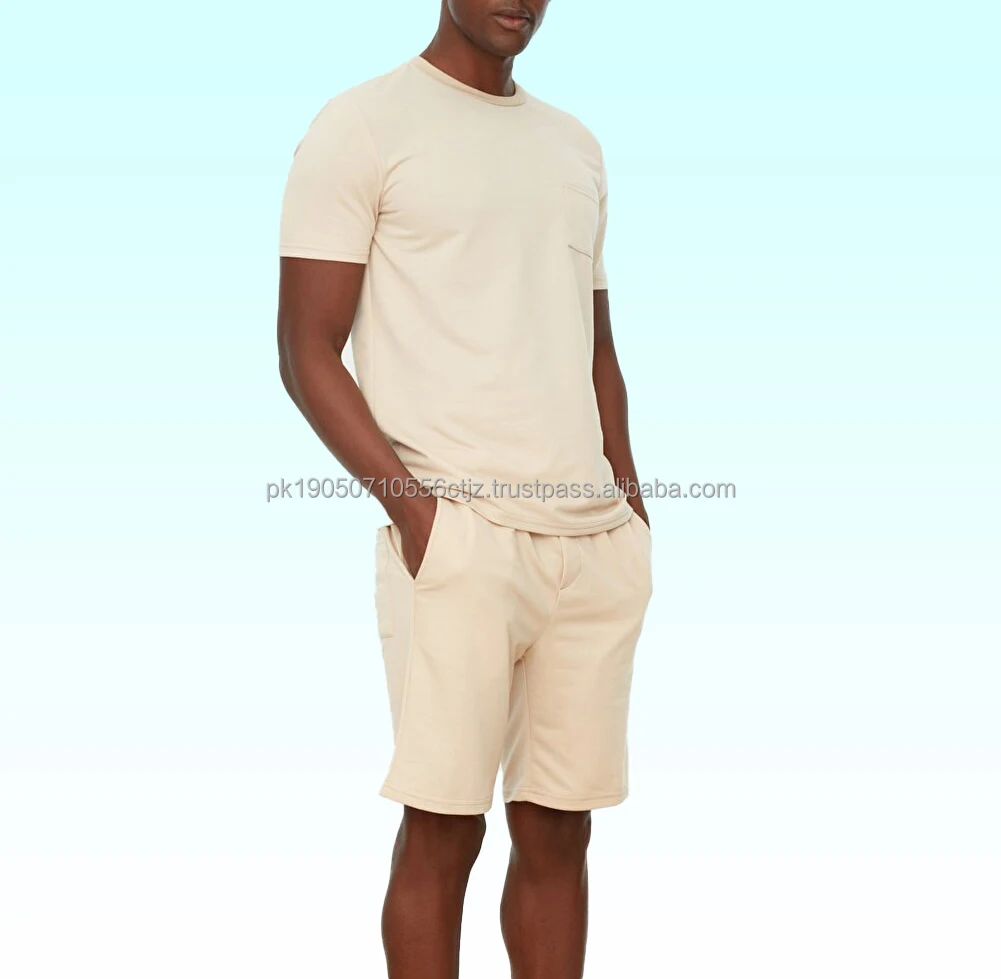 Men Clothing 2024 Summer Short Twin Set High Quality Twin Set Summer Wear Gym Outfit Two Piece Shirt And Short Set