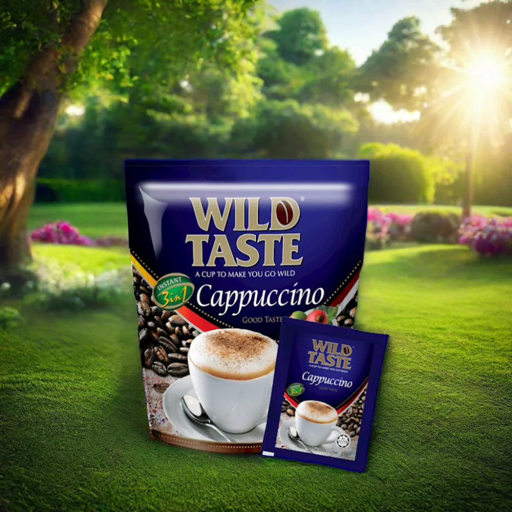 Wild Taste Premium Quality 3-in-1 Arabica Instant Coffee 100% Kopi Cappuccino Coffee (20 x 25gm Sachets)
