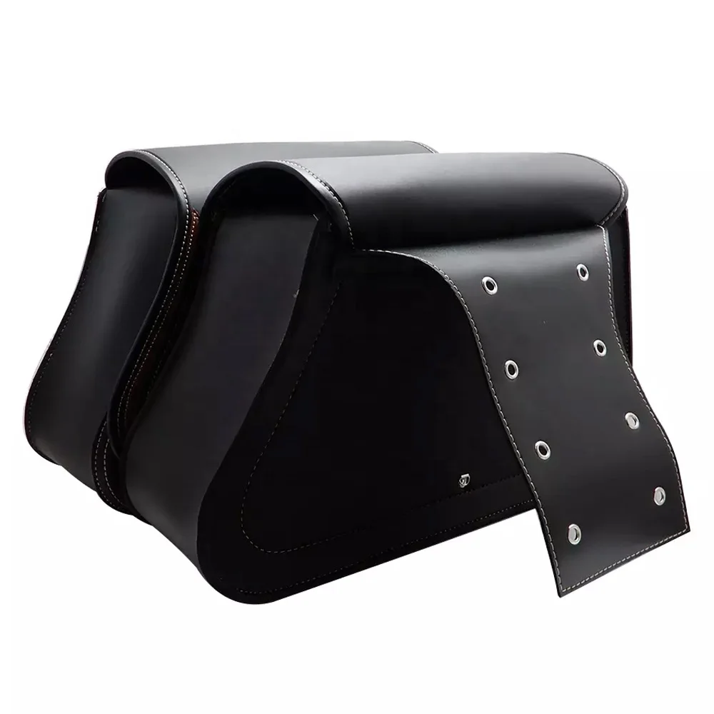 Saddle Bag Backpack Custom Logo Waterproof Motorcycle Leather Motorbike Real Leather OEM Designs