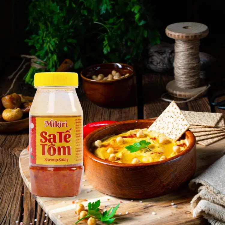 Shrimp satay 90g ingredients 5% shrimp, chili Used as a dipping sauce with Quang Noodles, Bun Bo, Pho, Chewy Noodles, Vermicelli