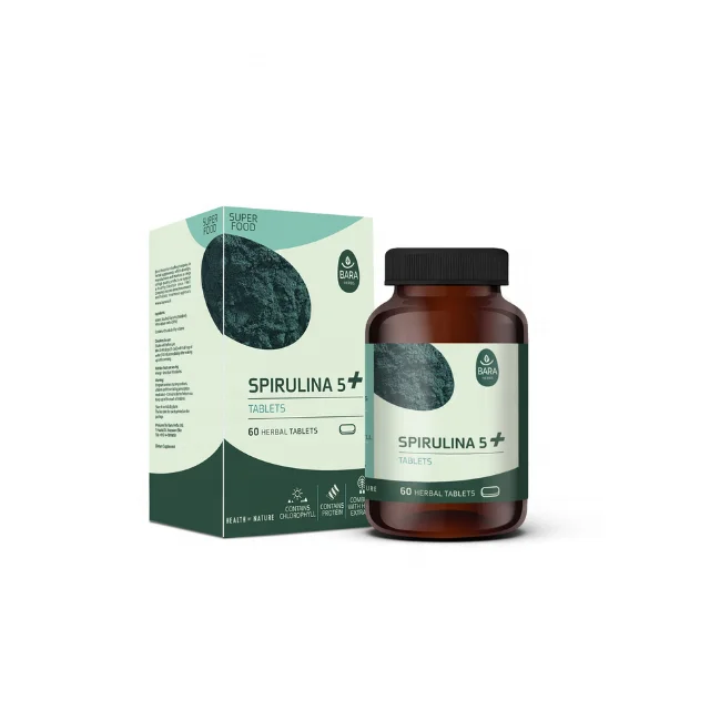 Чистый Спирулина 5 Plus OEM 60 таблеток высококачественные белковые витамины и богатые питательными веществами поддержка иммунной системы