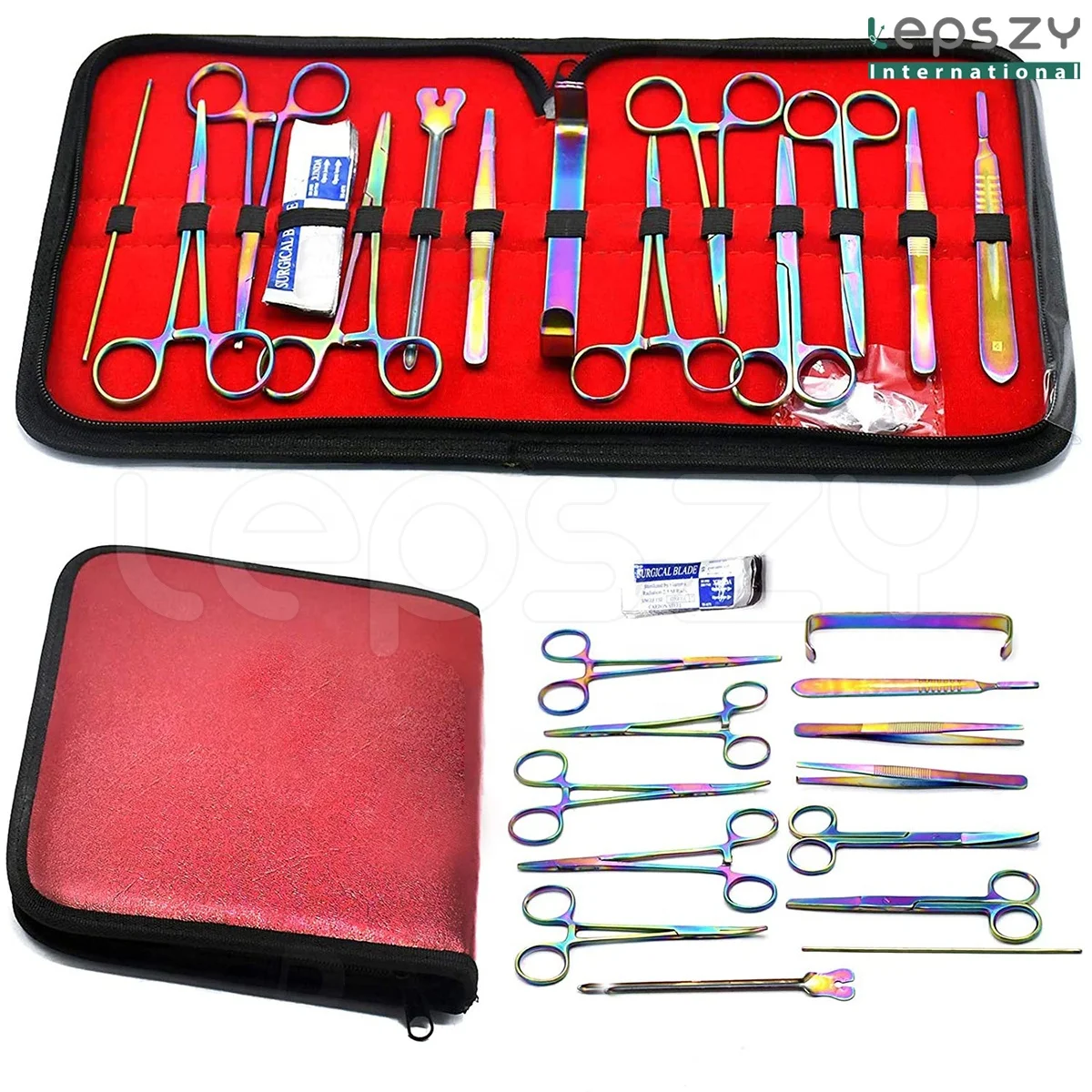 Advanced 23-Piece Multicolor Lab Dissection Kit for Anatomy Biology Students Manual Power Source Stainless & Steel Material