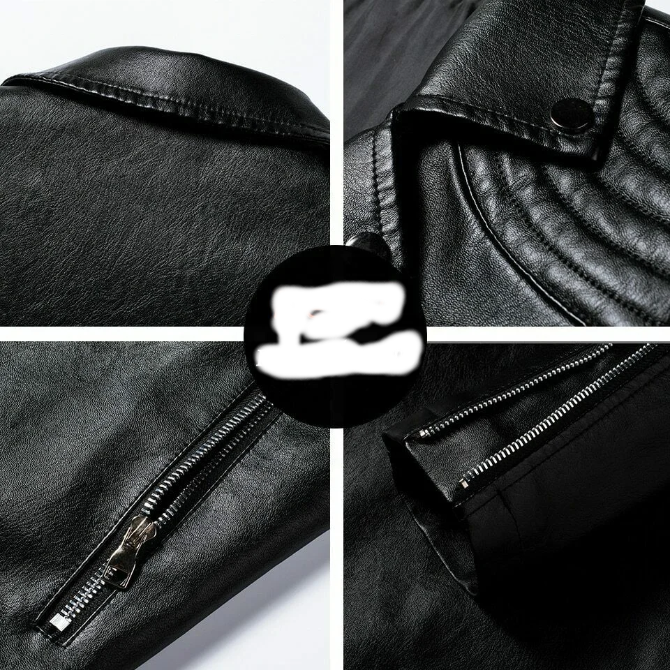  Мужская винтажная мотоциклетная кожаная куртка приталенная Повседневная байкерская отличного качества 2021