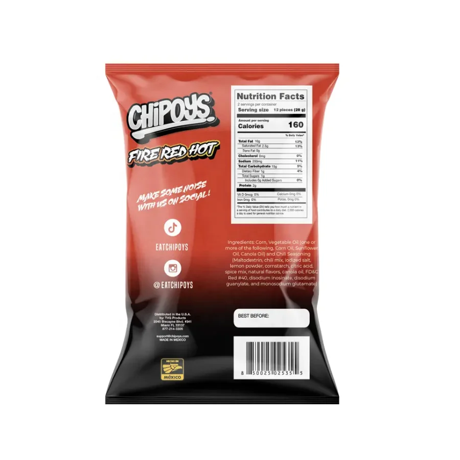 Wholesale Chipoys Fire Red Hot 4oz Yummy Yummy Delicious Taste Packing 4oz x 96 pcs with Good Price